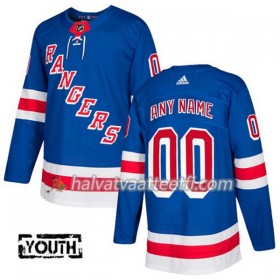 Lasten NHL New York Rangers Custom Adidas 2017-2018 Sininen Authentic